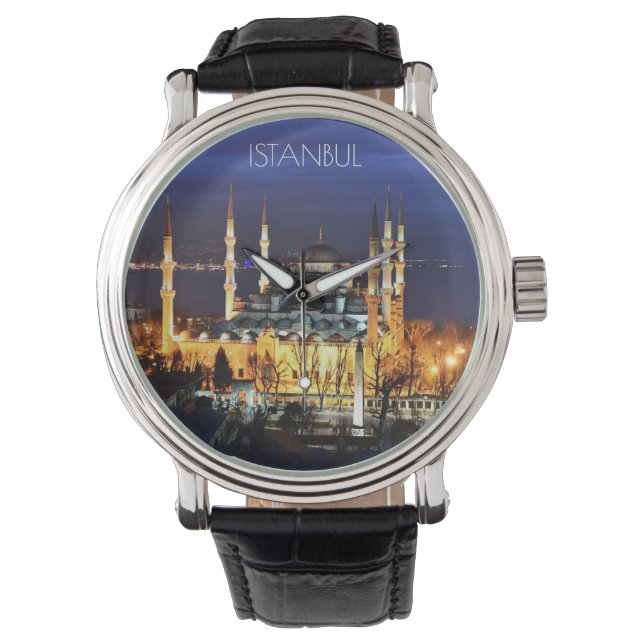Istanbul Blue Mosque Night View Scenery Turkey Watch (Front)