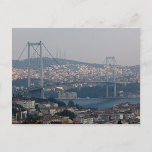 Istanbul bridge postcard