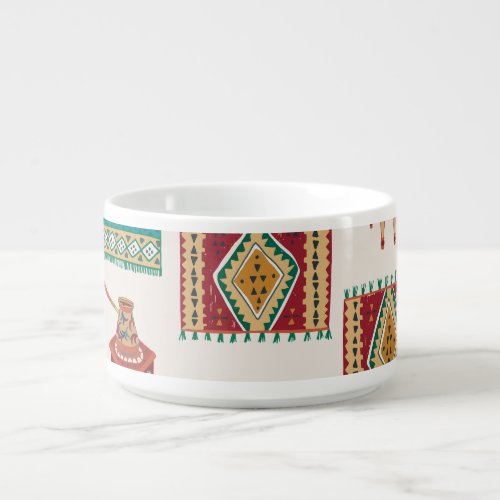 Istanbul Carpets Coffee Vintage Pattern Bowl