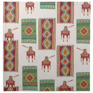 Istanbul Carpets Coffee: Vintage Pattern Cloth Napkin