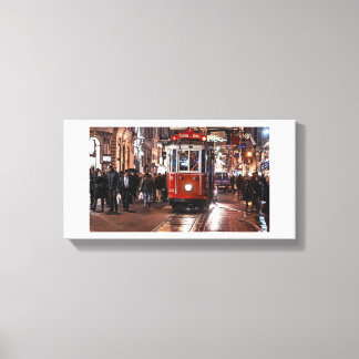 Istanbul Christmas retro Canvas Print
