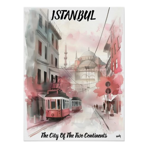 Istanbul City of the Two Continents Poster