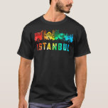 Istanbul City Skyline Turkey Souvenir Colorful T-Shirt