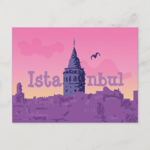 Istanbul colorful postcard
