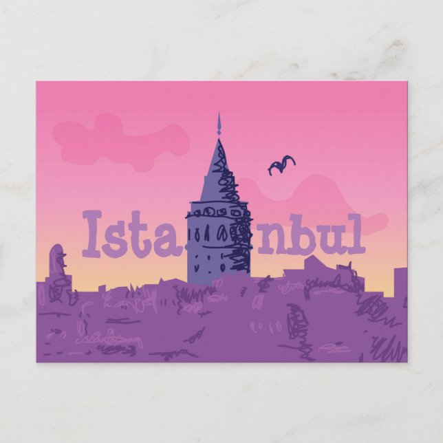 Istanbul colorful postcard (Front)