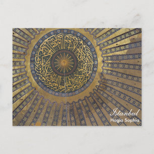 Istanbul - Dome of Hagia Sophia postcard