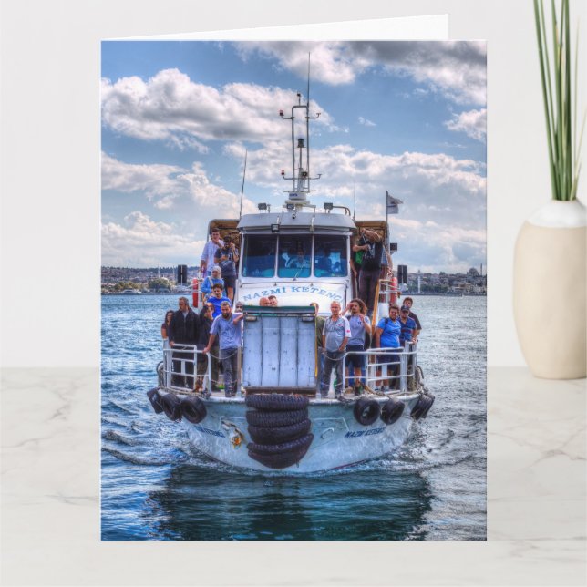 Istanbul Ferry Boat Bosphorus  Card (Front)