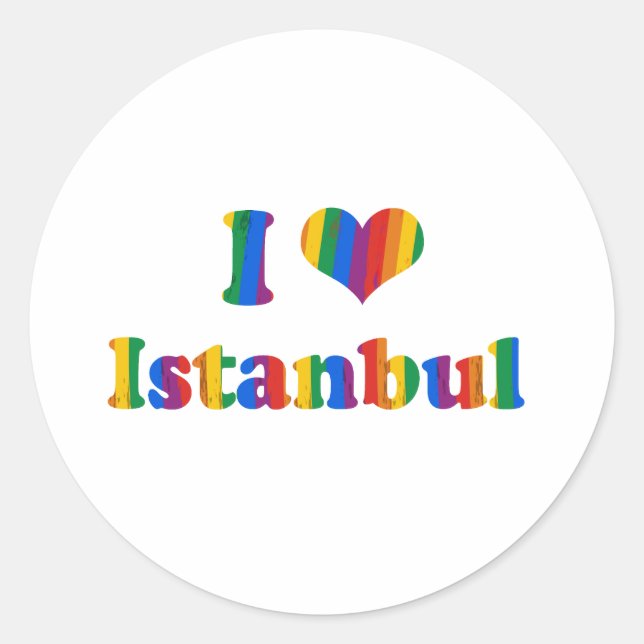 ISTANBUL GAY PRIDE CLASSIC ROUND STICKER (Front)