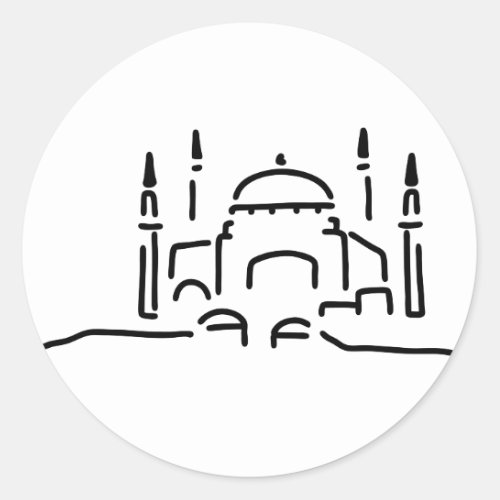 Istanbul Hagia sophia mosque Classic Round Sticker