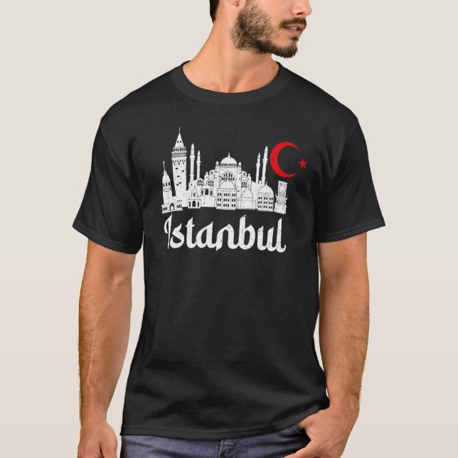 Istanbul Landmark Hagia Sophia Silhouette Turkey M T-Shirt (Front)