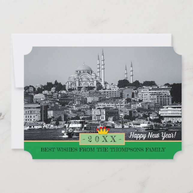Istanbul Panorama & Happy New Year! Card /20XX (Front)