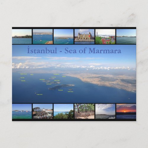 Istanbul _ Sea of Marmara with Prince Islands Postcard