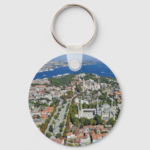 Istanbul _ Sultanahmet Button Keychain Keychain