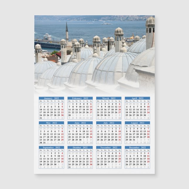 Istanbul, Turkey 2022 calendar  (Front)