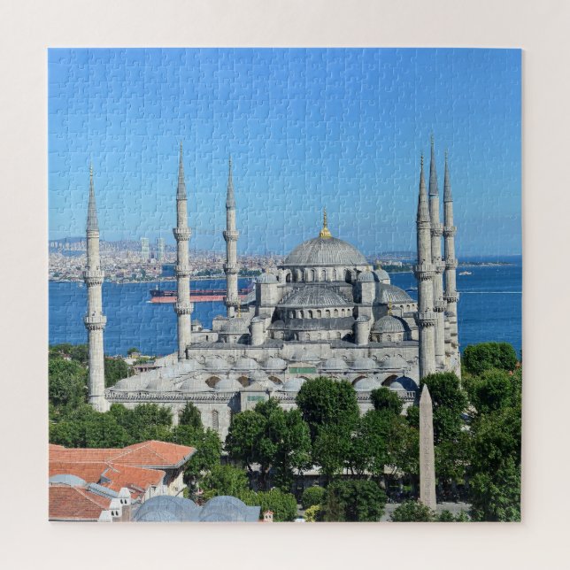 Istanbul Turkey Blue Mosque Architecture Day View  Jigsaw Puzzle (Vertical)