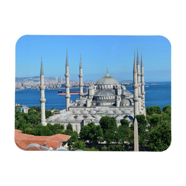 Istanbul Turkey Blue Mosque Cityscape Architecture Magnet (Horizontal)