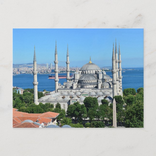 Istanbul Turkey Blue Mosque Cityscape Architecture Postcard (Front)