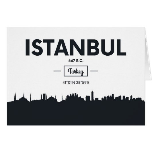 Istanbul, Turkey | City Coordinates Cards (Front Horizontal)