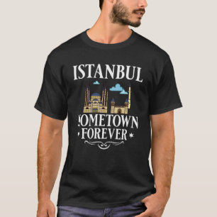 Istanbul Turkey City Skyline Map Travel Swea T-Shirt
