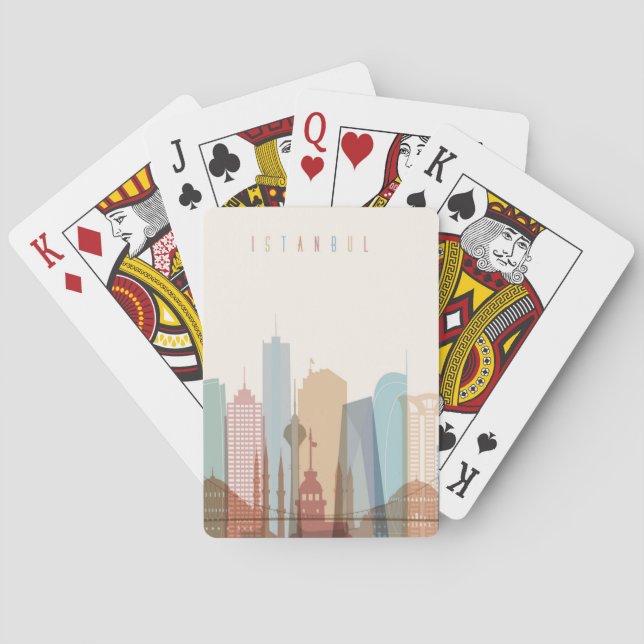 Istanbul, Turkey | City Skyline Poker Cards (Back)
