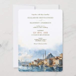 Istanbul Turkey Destination Wedding Invitation