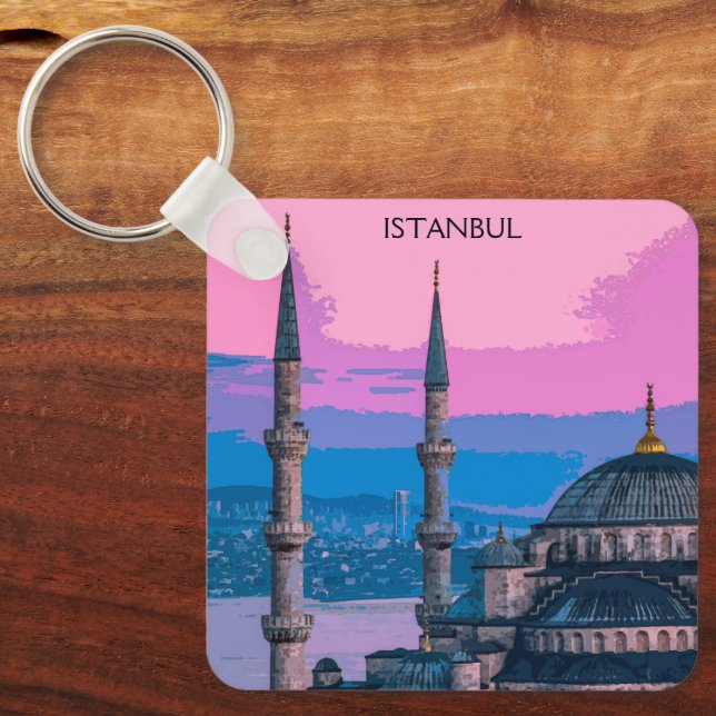 Istanbul Turkey Hagia Sophia Architecture Keychain (Front)