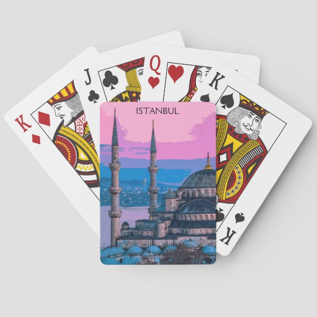 Istanbul Turkey Hagia Sophia Architecture Poker Cards (Back)