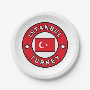 Istanbul Turkey Paper Plates