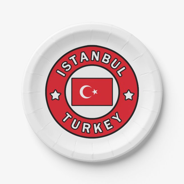 Istanbul Turkey Paper Plates (Front)