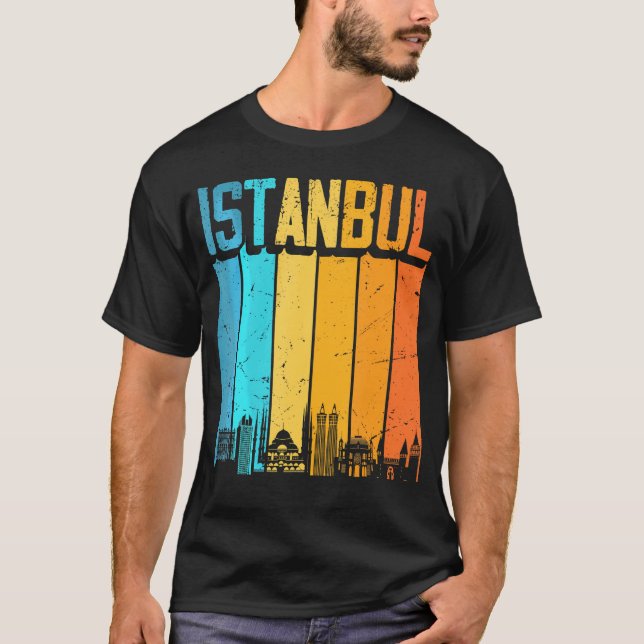 Istanbul Turkey Sunset Skyline Istanbul T-Shirt (Front)