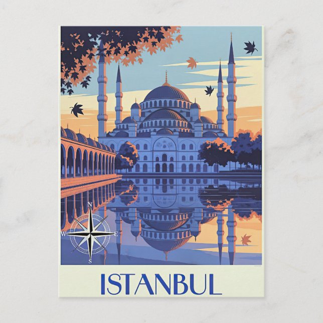 Istanbul, Turkey travel  Holiday Postcard (Front)