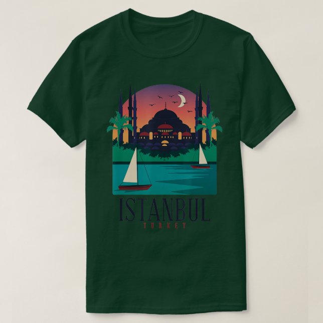 Istanbul Turkey travel traveling Ottoman empire  T-Shirt (Design Front)