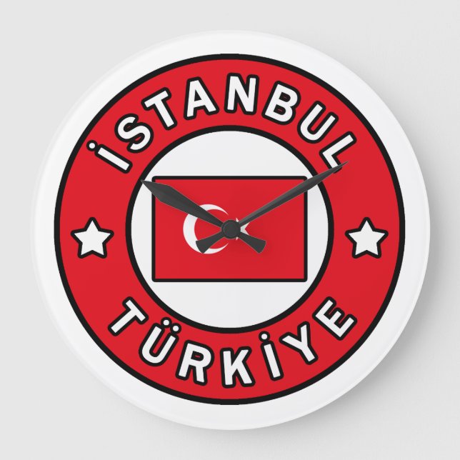 İstanbul Türkiye Large Clock (Front)