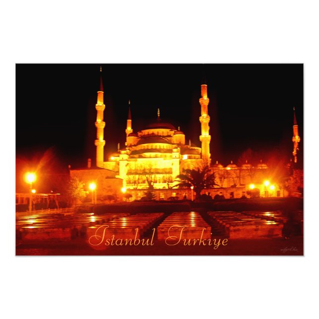 Istanbul Turkiye Mosque Photographic Print (Front)