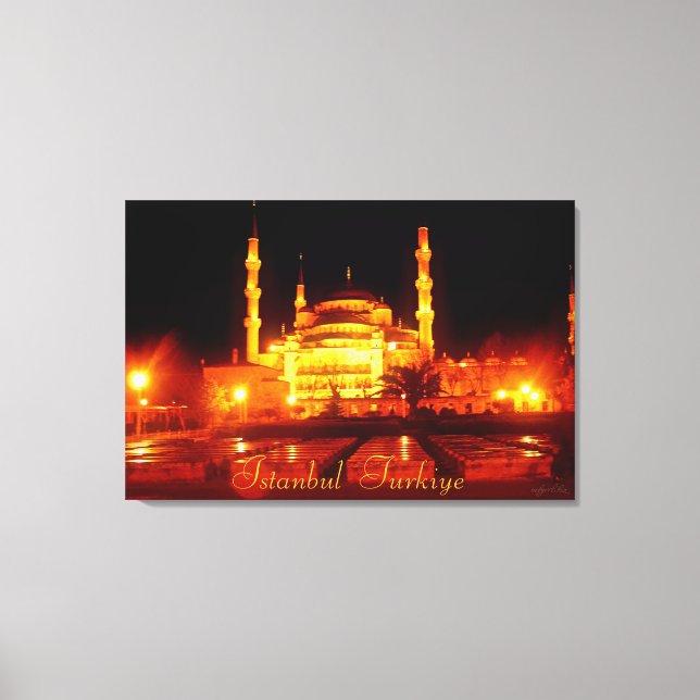Istanbul Turkiye Mosque Photography Canvas Print (Front)
