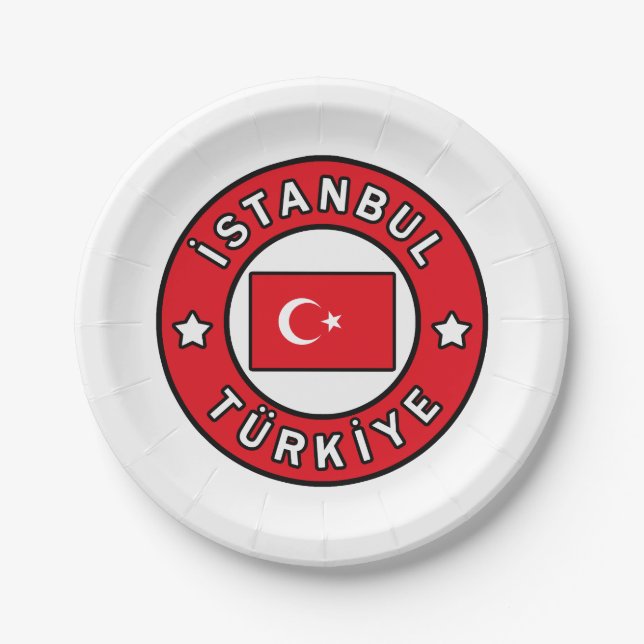 İstanbul Türkiye Paper Plates (Front)
