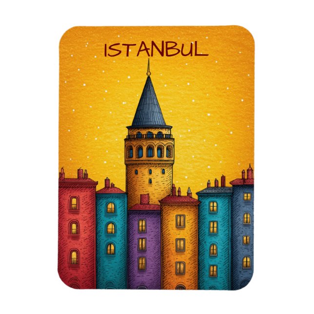 Istanbul Turkiye Travel Magnet (Vertical)
