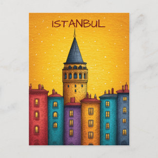 Istanbul Turkiye Travel Postcard