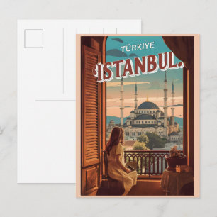 Istanbul turkiye travel vintage souvenirs gifts postcard