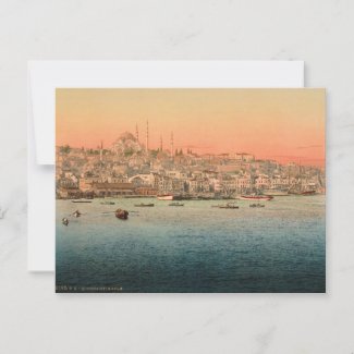 Istanbul  - view from the bridge postcard
