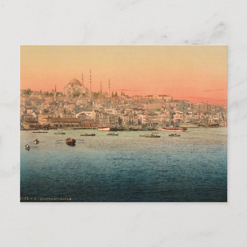 Istanbul  _ view from the bridge postcard