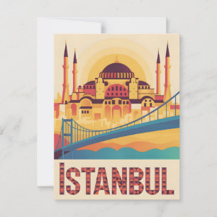 Istanbul vintage  postcard