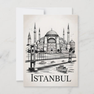 Istanbul vintage postcard