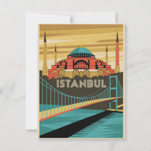 Istanbul vintage postcard