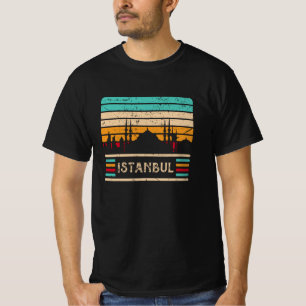Istanbul Vintage Skyline Sultan Mosque Turkey T-Shirt
