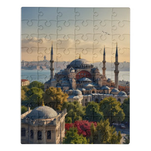 Istanbul watercolor art jigsaw puzzle