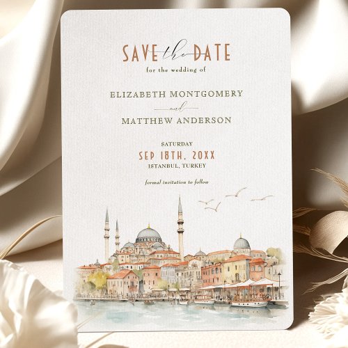 Istanbul Waterfront Elegance Save_the_Date Invitation