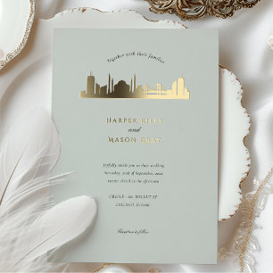 Istanbul Wedding Invitation Foil Invitation