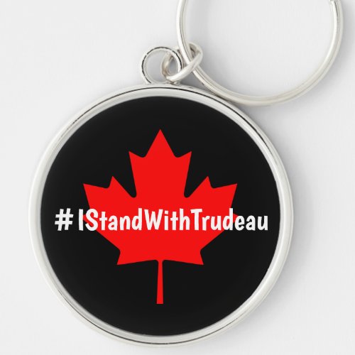 IStandWithTrudeau Hashtag Trudeau Liberals Canada Keychain