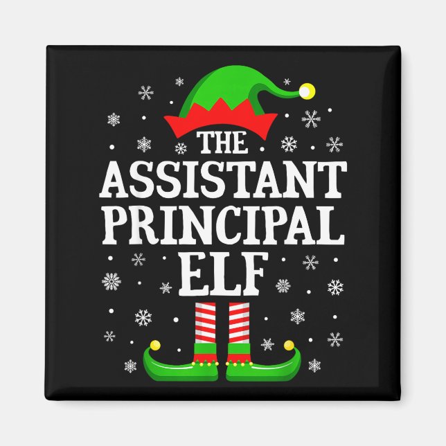 Istant Principal Elf Funny Christmas Family Matchi Magnet (Front)